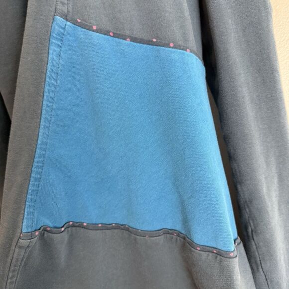 Matilda Jane Cardigan Women Size M Blue Colorblock Open Front Stretch - Picture 5 of 15